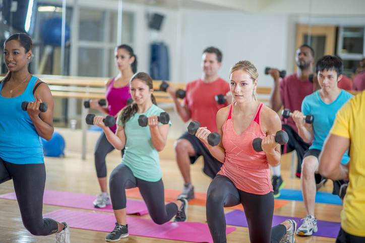 Young Adults in a Fitness Class